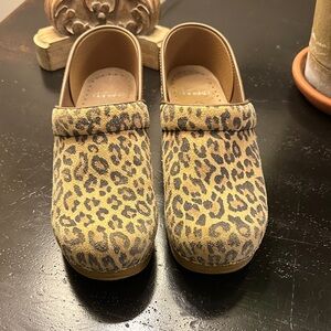 Dansko Leopard Print Clogs